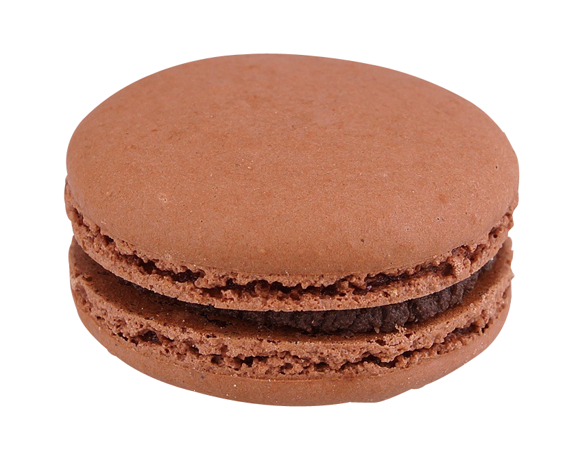 Chocolate Macaroon Cookie PNG with transparent background