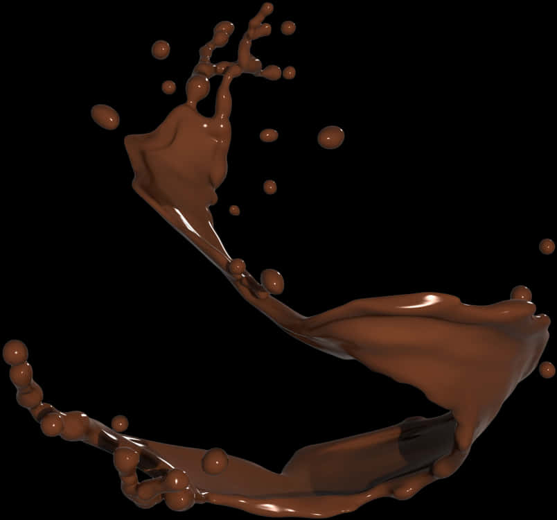 Chocolate Milk Splash Dark Background PNG image with a transparent background, free high-resolution download