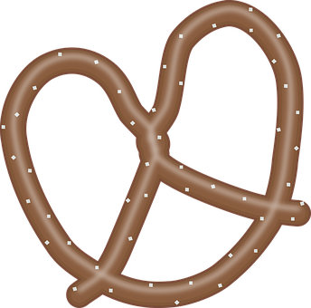 Chocolate Pretzel Illustration PNG with transparent background