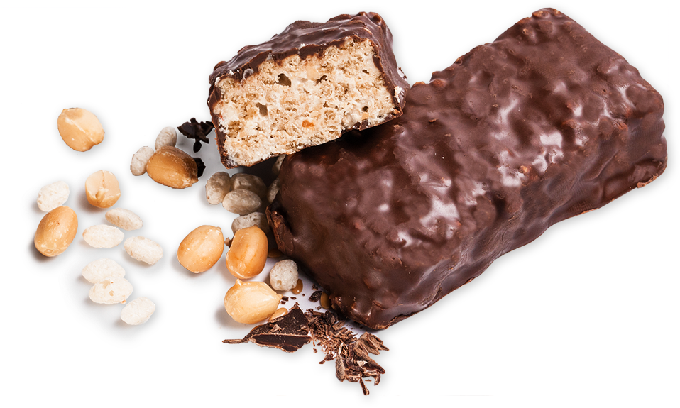 Chocolate Protein Barwith Nutsand Puffed Rice