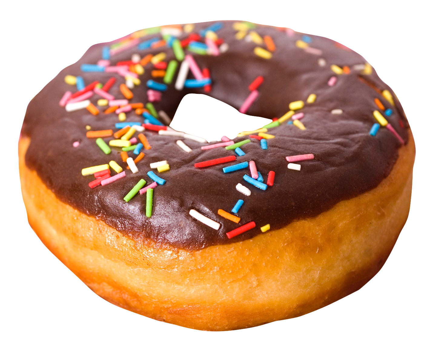 Chocolate Sprinkled Donut.png PNG with transparent background