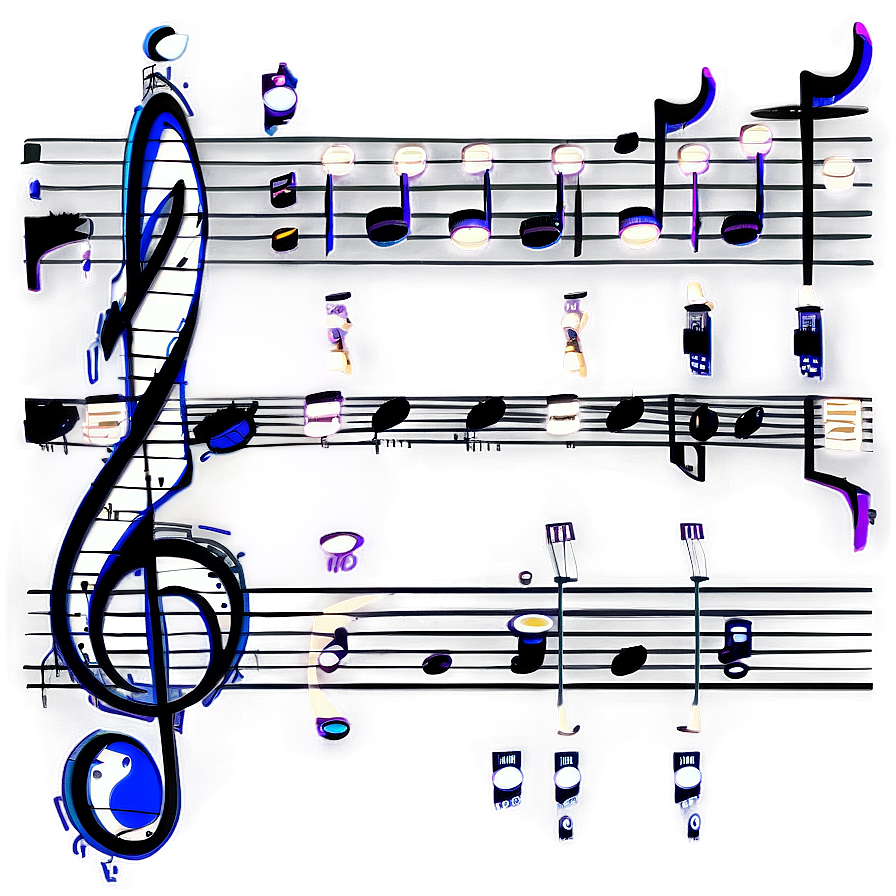 Choir Music Notes Png 54