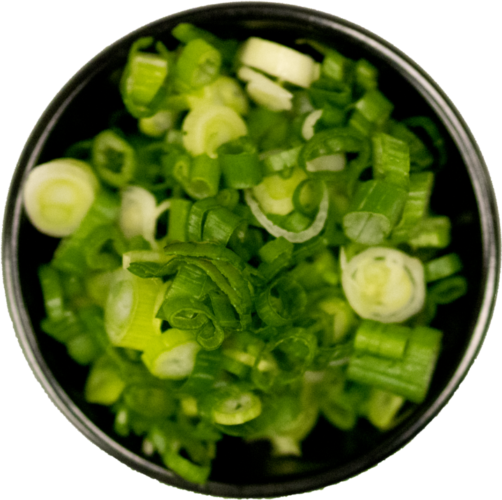 Chopped Green Onions Top View