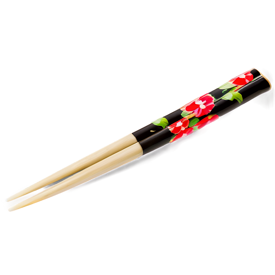 Chopstick With Floral Print Png 40