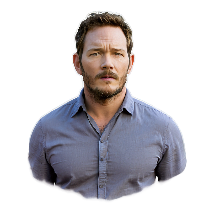 Chris Pratt Beard Look PNG 06232024 PNG with transparent background