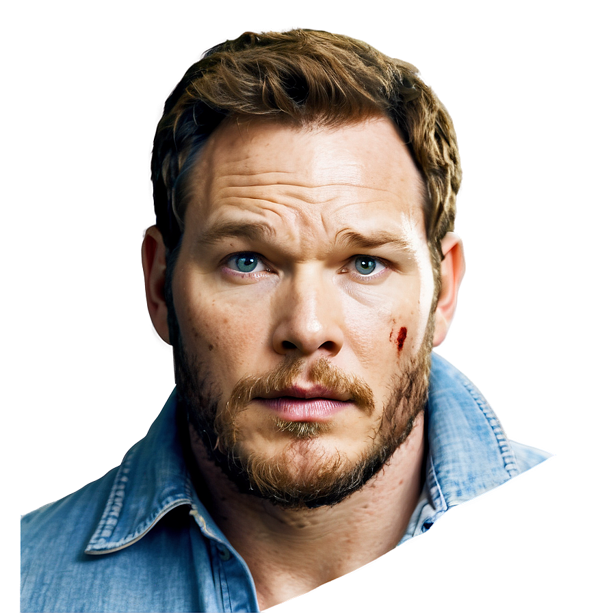 Chris Pratt Beard Look PNG 06232024 PNG with transparent background