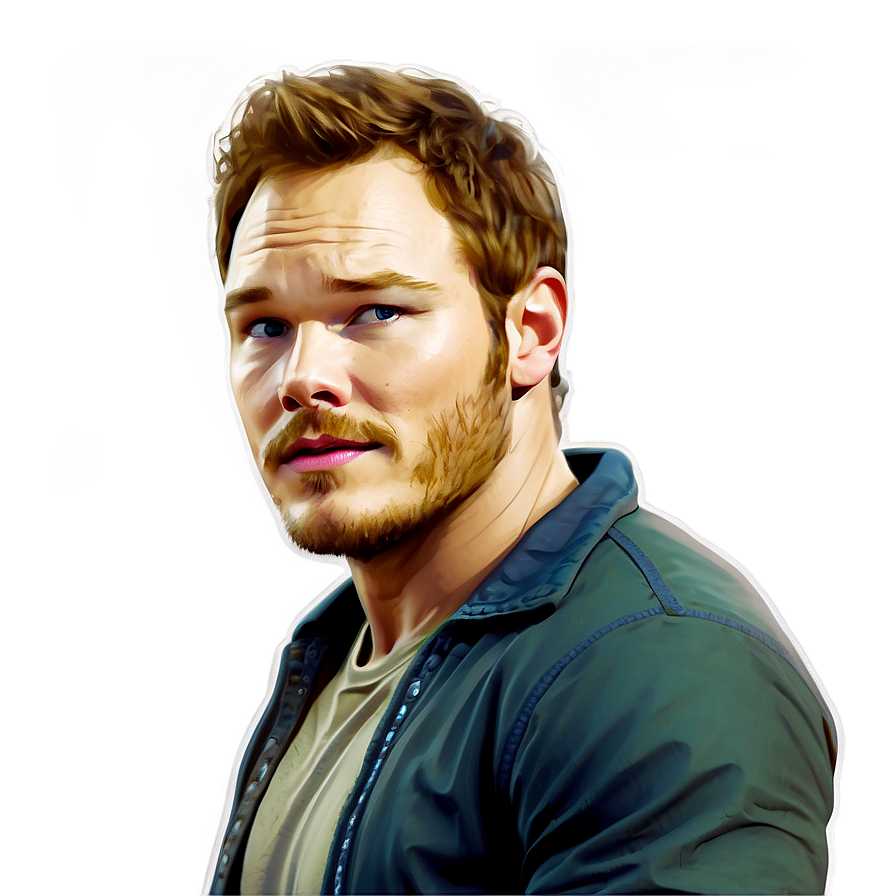 Chris Pratt Portrait PNG 36 PNG with transparent background