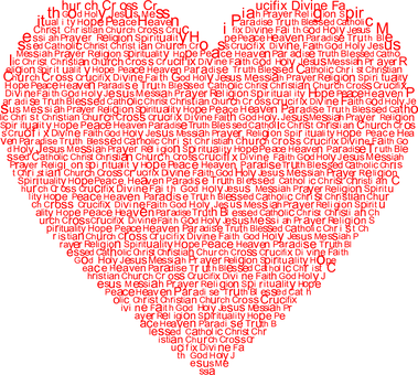 Christian Faith Word Cloud PNG with transparent background