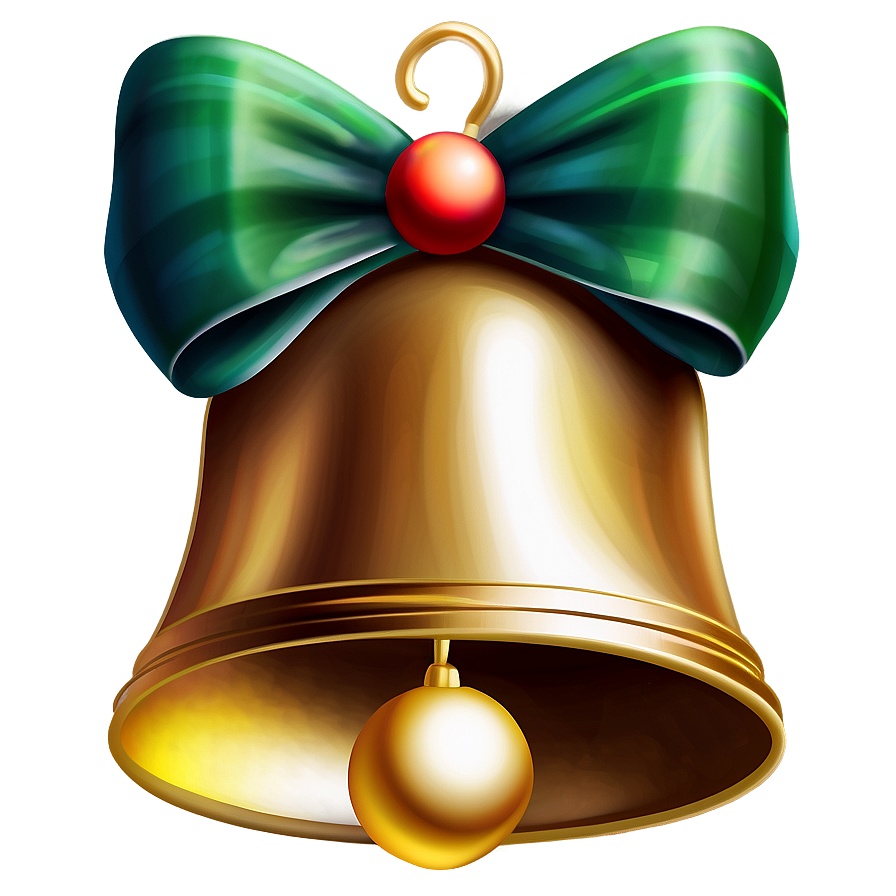 Christmas Bell With Lights Png 2