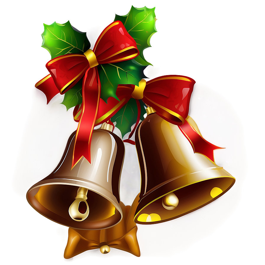 Christmas Bells With Bow Png Uul