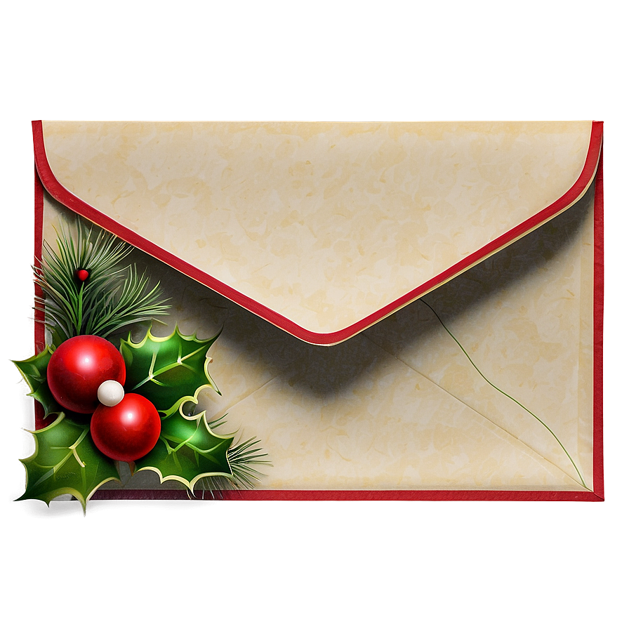 Christmas Card Envelope Png Vpl14