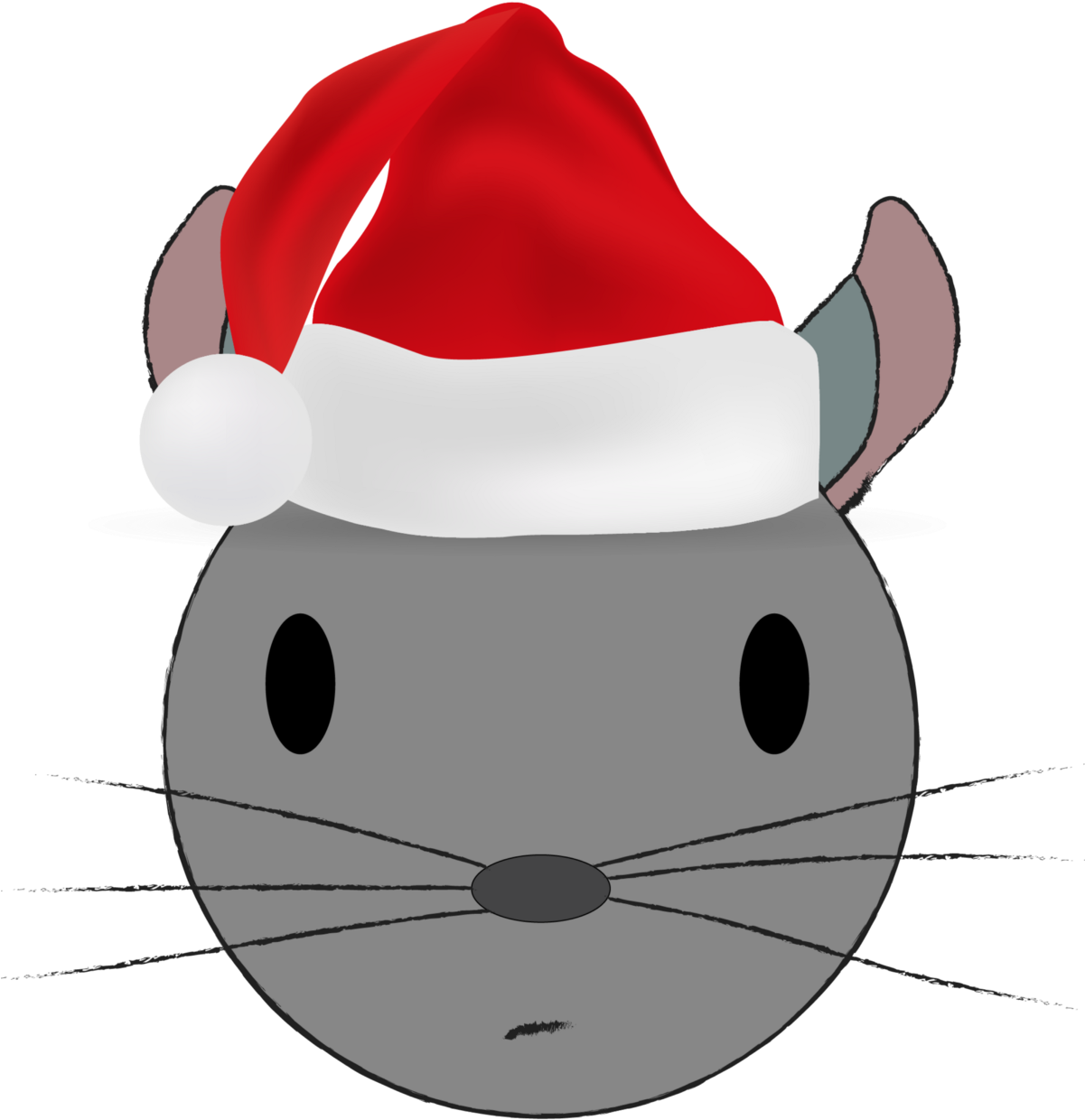 Christmas Chinchilla Cartoon Portrait