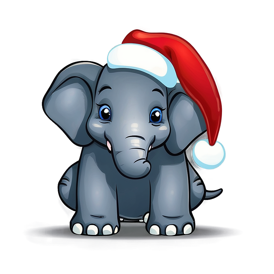 Christmas Elephant Cartoon Png 06212024