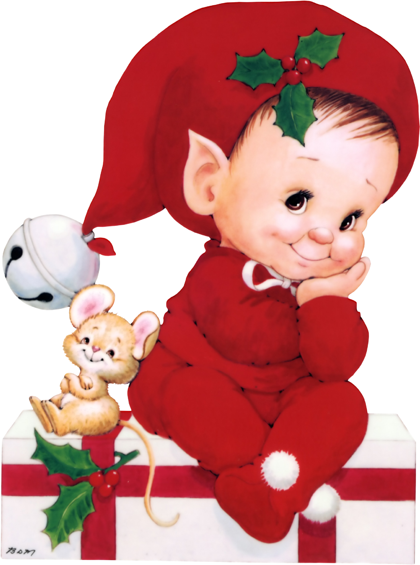 Christmas Elfand Mouse Friends