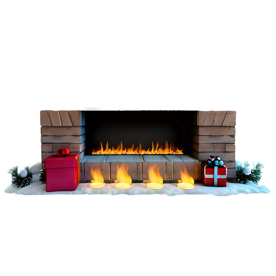 Christmas Eve Fireplace Ambience Png Htd