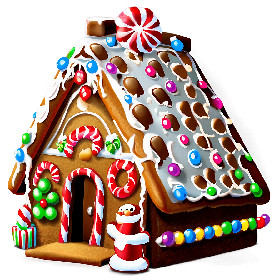 Christmas Eve Gingerbread House PNG 06252024 PNG with transparent background
