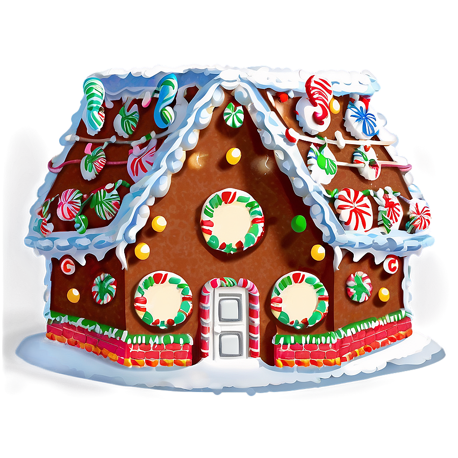 Christmas Eve Gingerbread House PNG psa PNG with transparent background