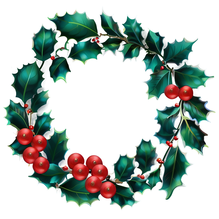 Christmas Eve Holly and Berries PNG oxp PNG with transparent background