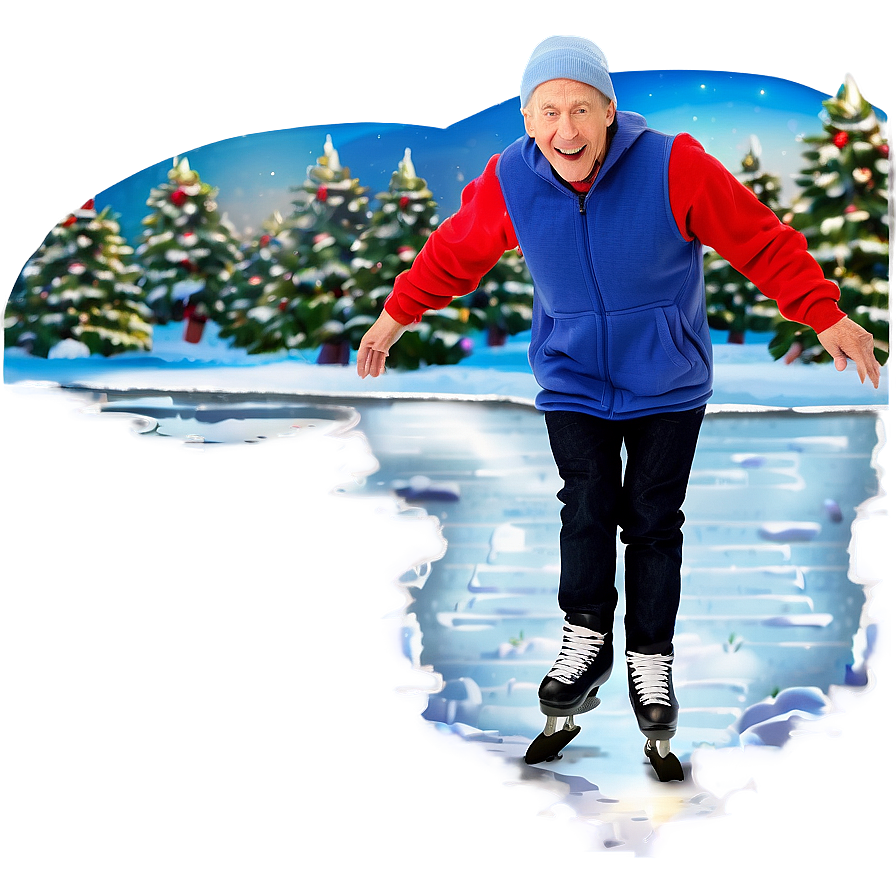 Christmas Eve Ice Skating Pond Png 72