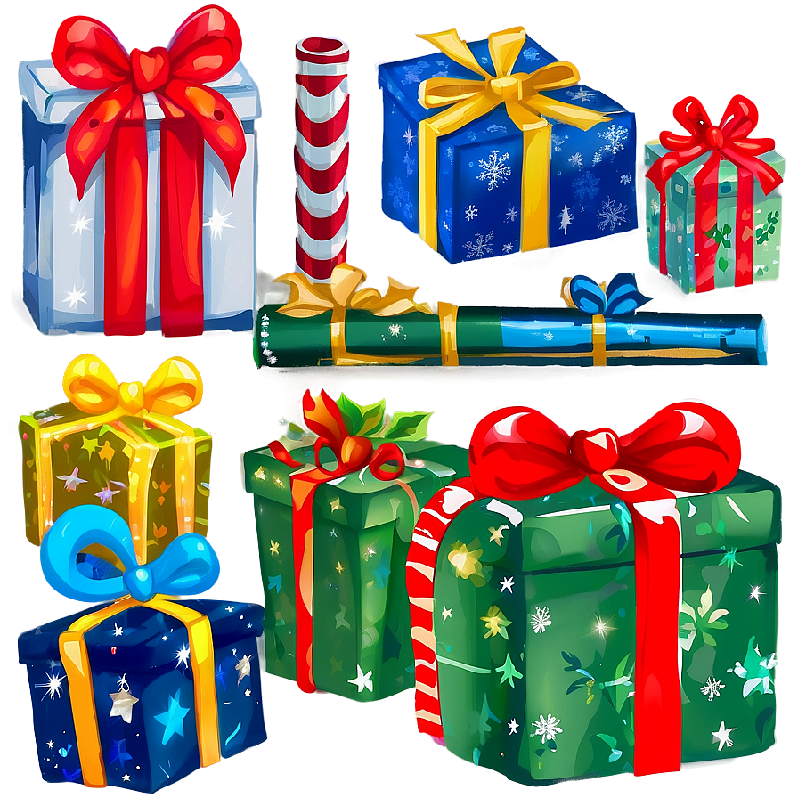 Christmas Eve Wrapped Presents Png Qxi8