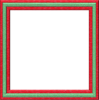 Christmas Fabric Frame Design PNG with transparent background