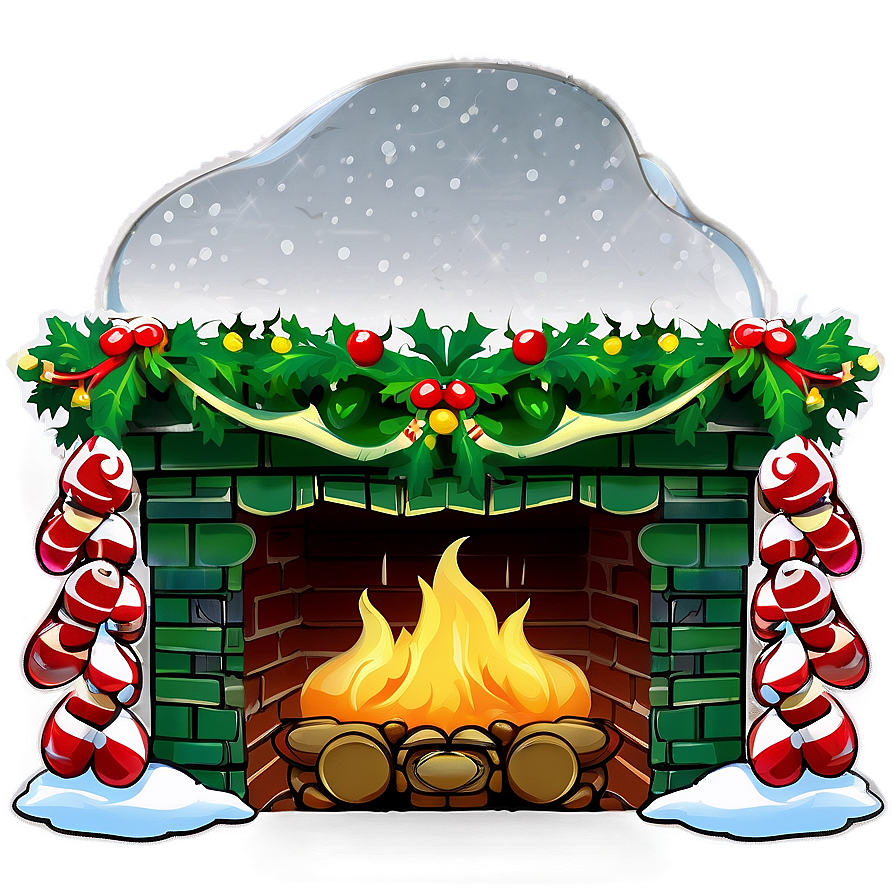 Christmas Fireplace Scene Png 06262024