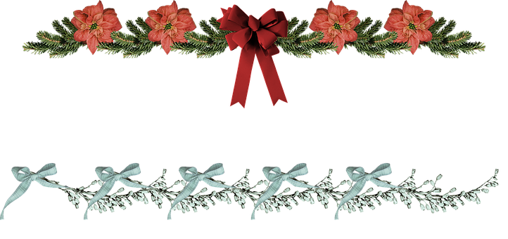 Christmas Floral Border Decoration