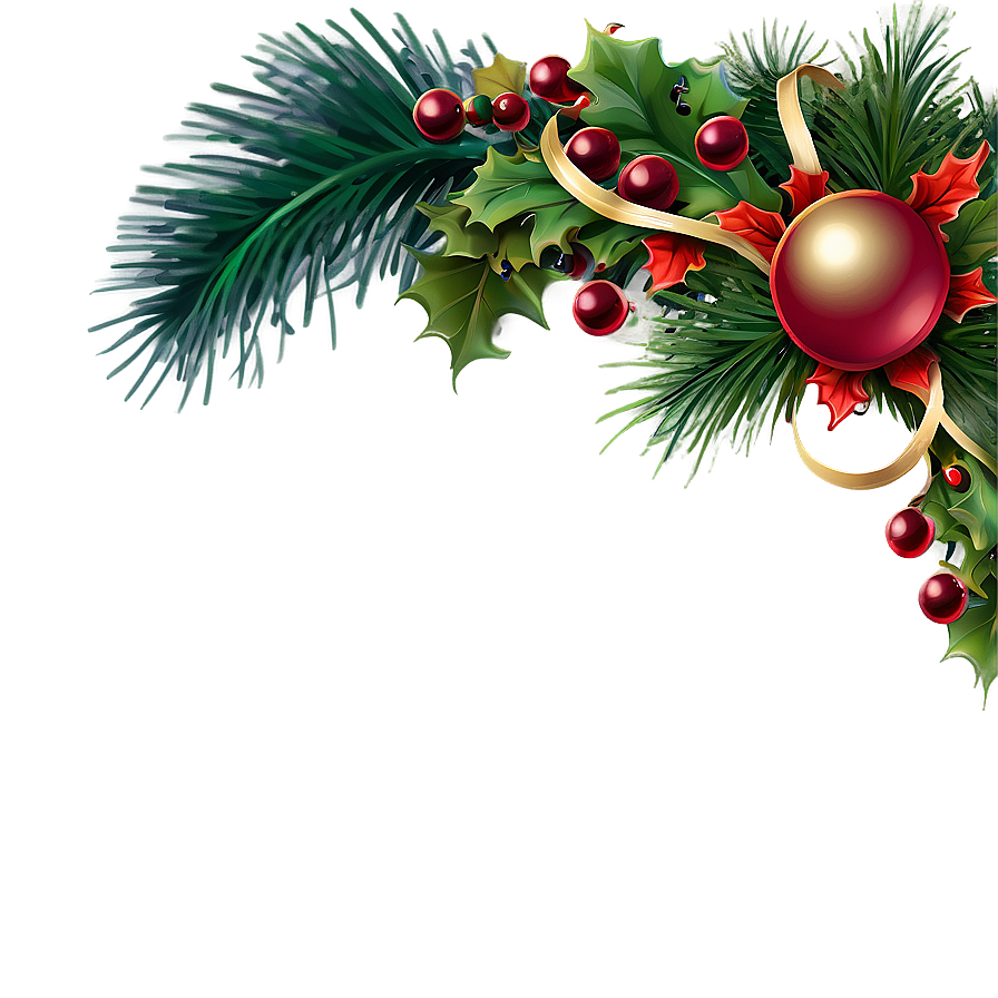 Christmas Garland Border Png Uox