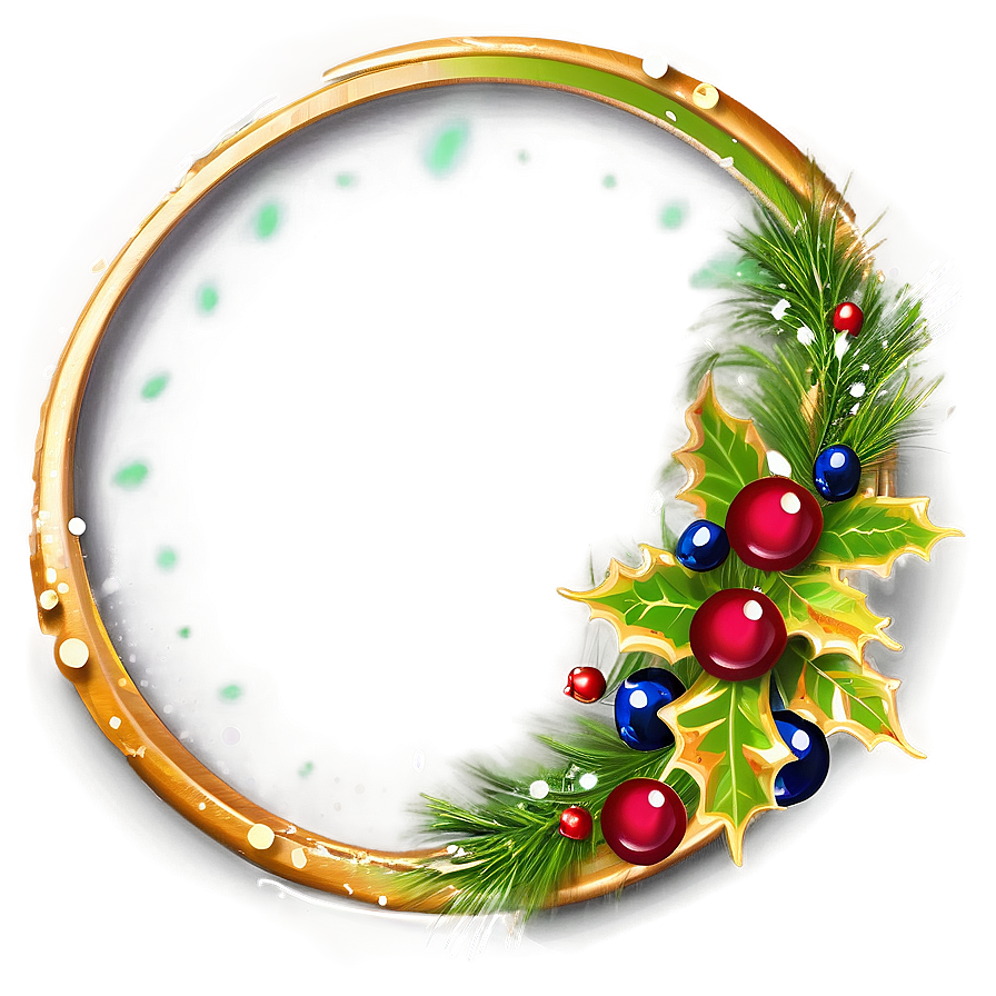 Christmas Garland Frame Png Oux