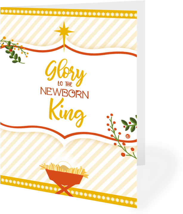 Christmas Greeting Card Newborn King