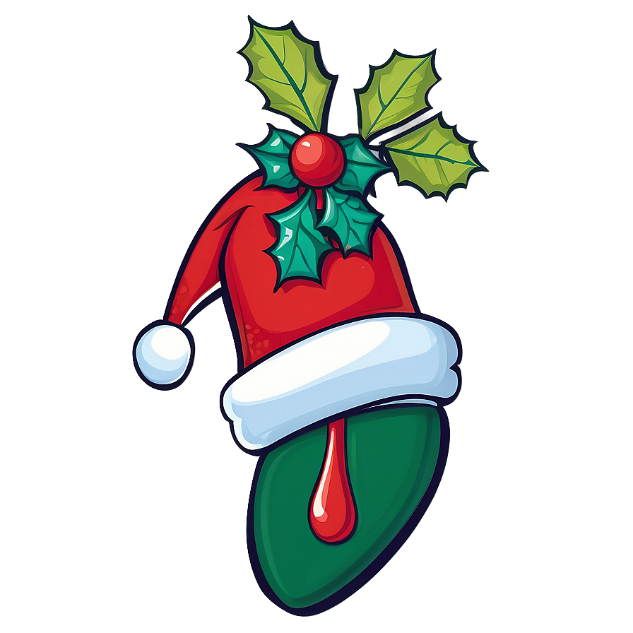 Christmas Hat with Mistletoe PNG 04292024 PNG image with a transparent background, free high-resolution download