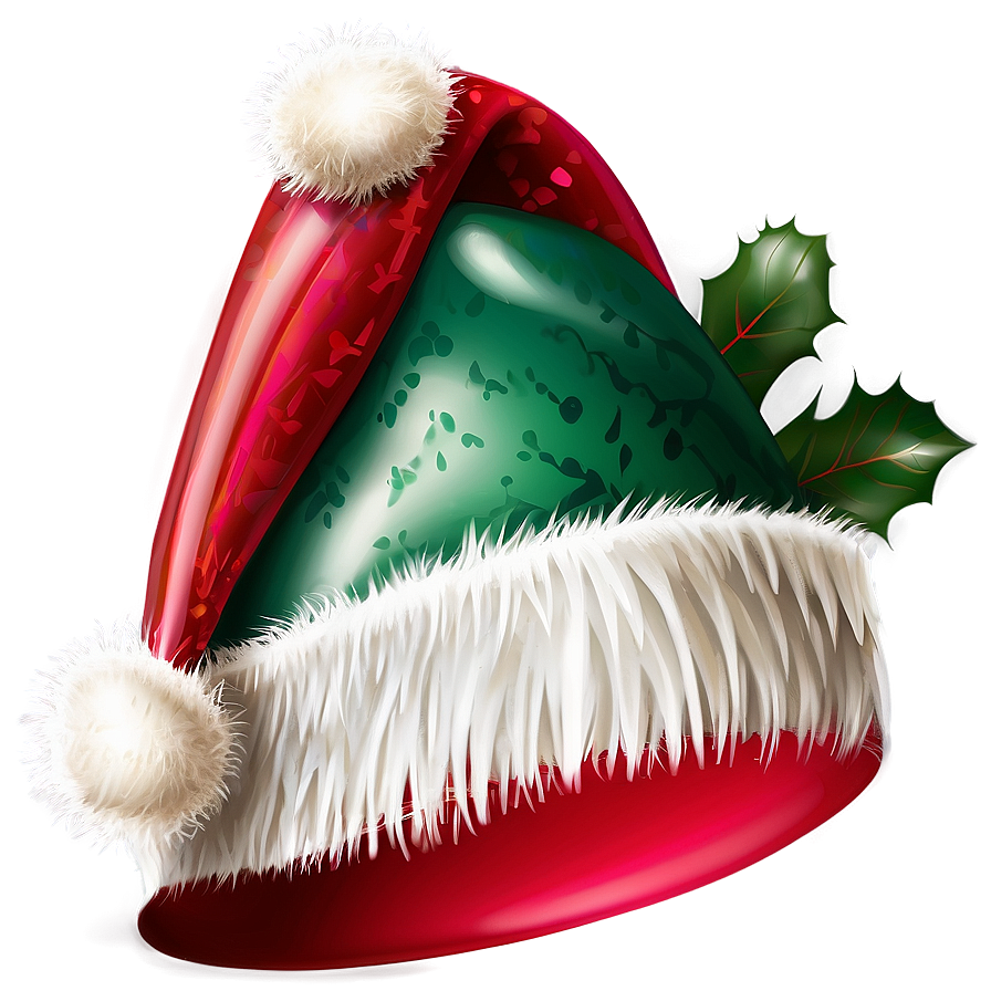 Christmas Hat with Pom Pom PNG 57 PNG image with a transparent background, free high-resolution download