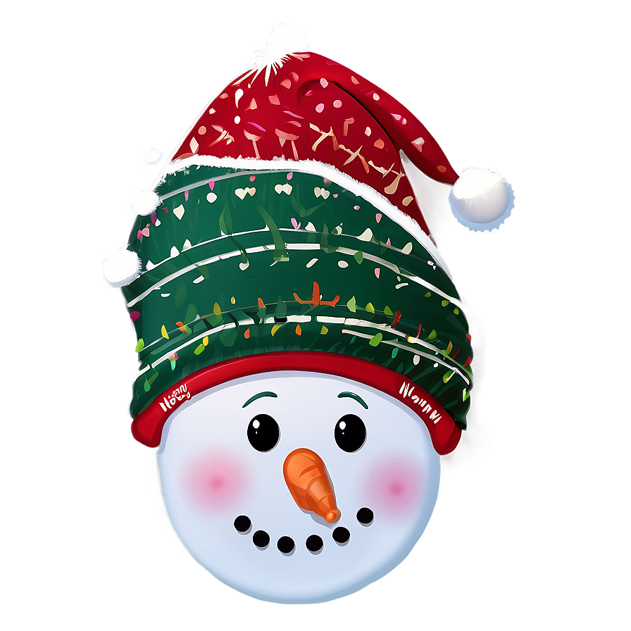 Christmas Hat With Snowman Png Ldw18