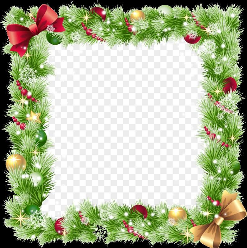 Christmas Holiday Frame Transparent