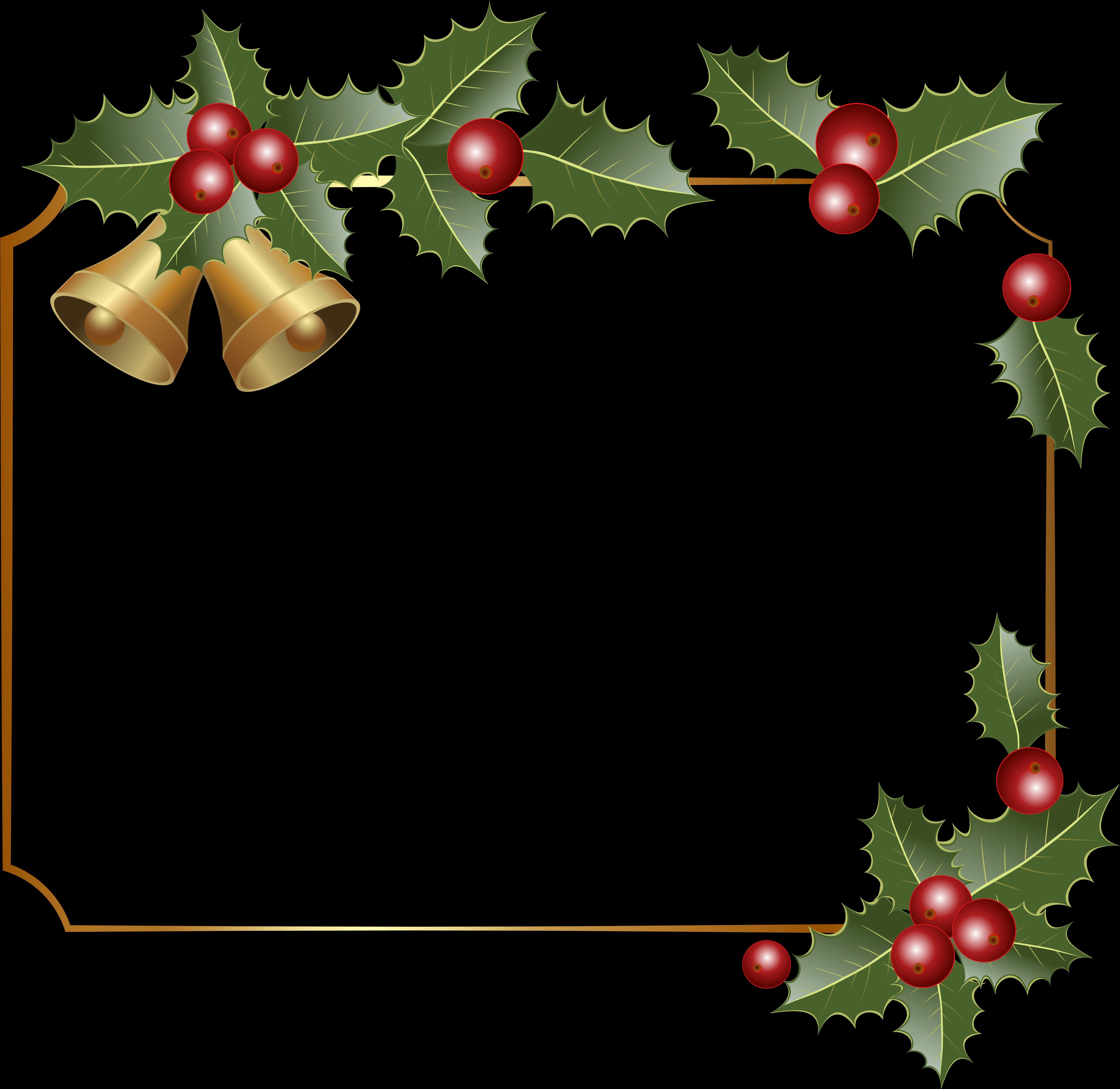 Christmas Holly Border Design