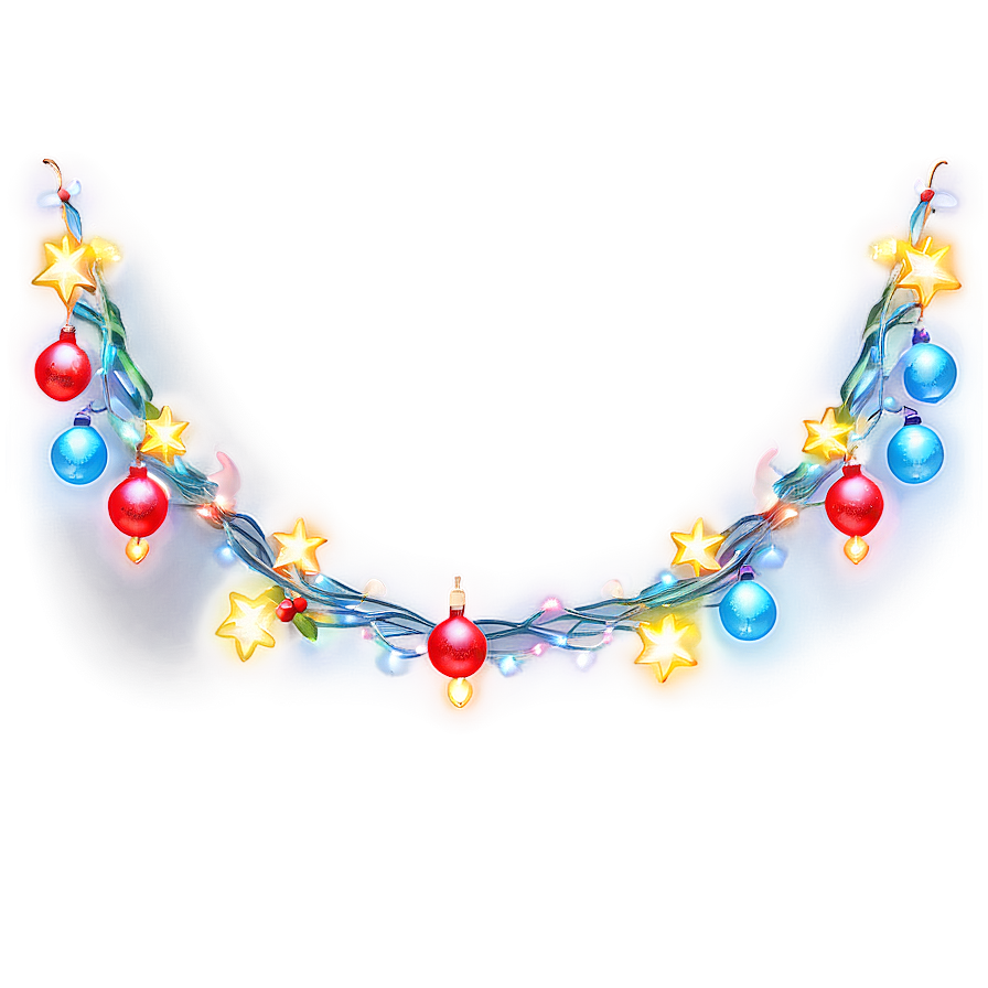 Christmas Lights Border PNG 05032024 PNG with transparent background
