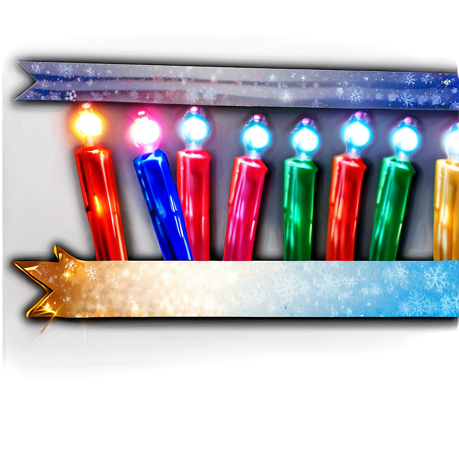 Christmas Lights Border PNG och PNG with transparent background