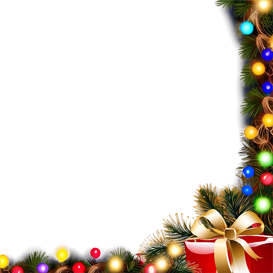 Christmas Lights Frame PNG 57 PNG with transparent background