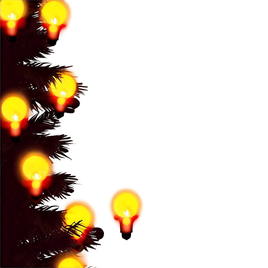 Christmas Lights Frame PNG psj88 PNG with transparent background