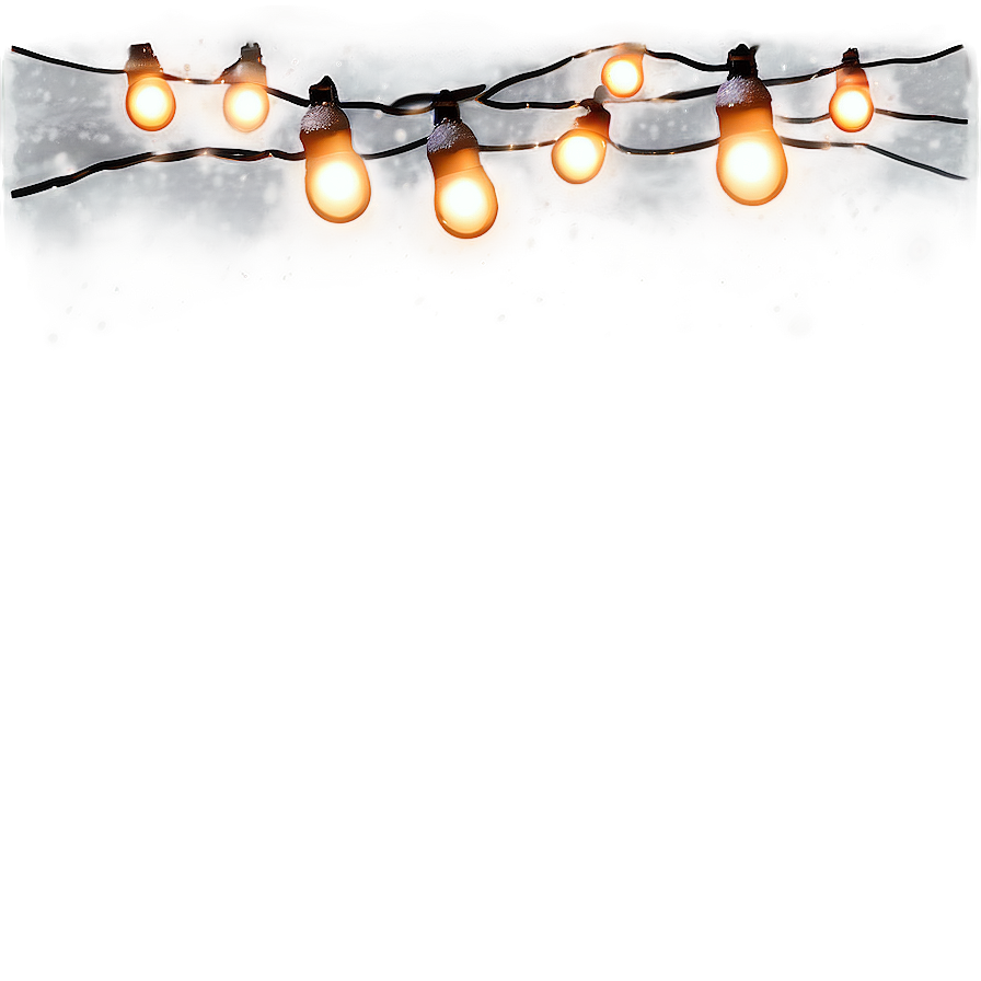 Christmas Lights In Snow Png Jvk27