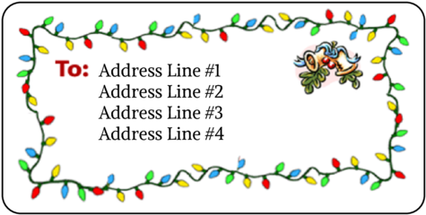 Christmas Lights Label Template