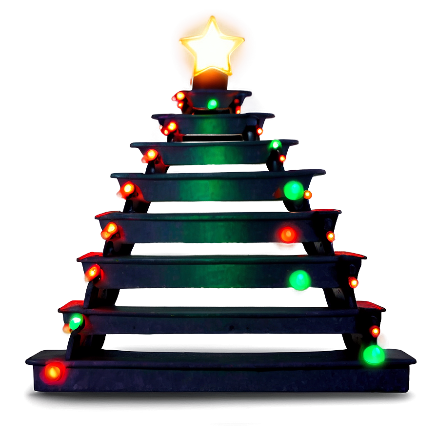 Christmas Lights On Stairs Png 05032024