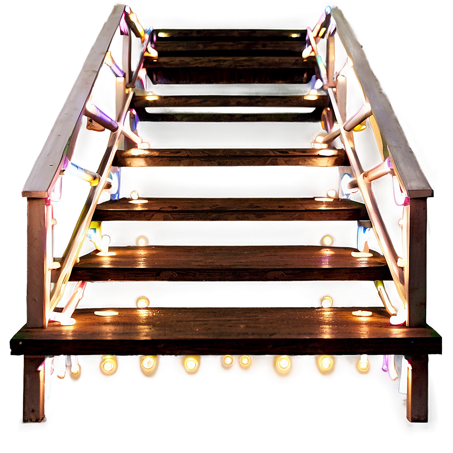 Christmas Lights On Stairs Png 05032024