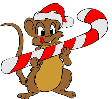 Christmas Mousewith Candy Cane