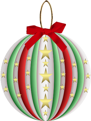 Christmas Ornamentwith Starsand Ribbon