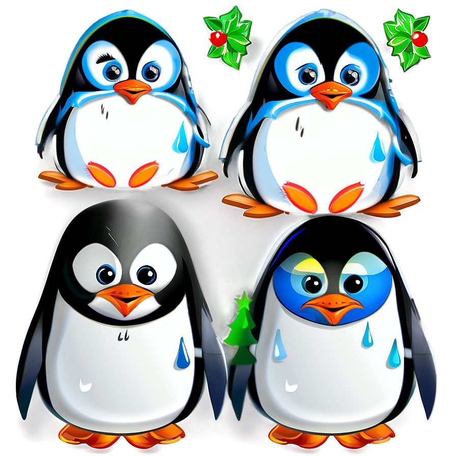 Christmas Penguins PNG 06112024 PNG with transparent background