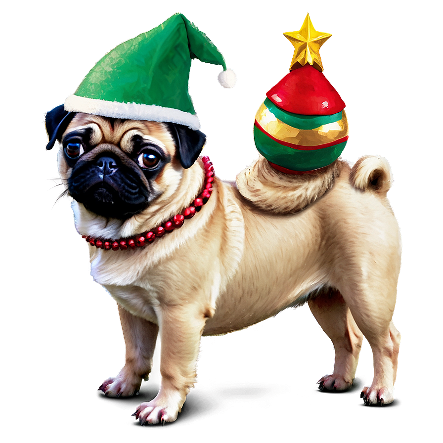 Christmas Pug Png 05232024