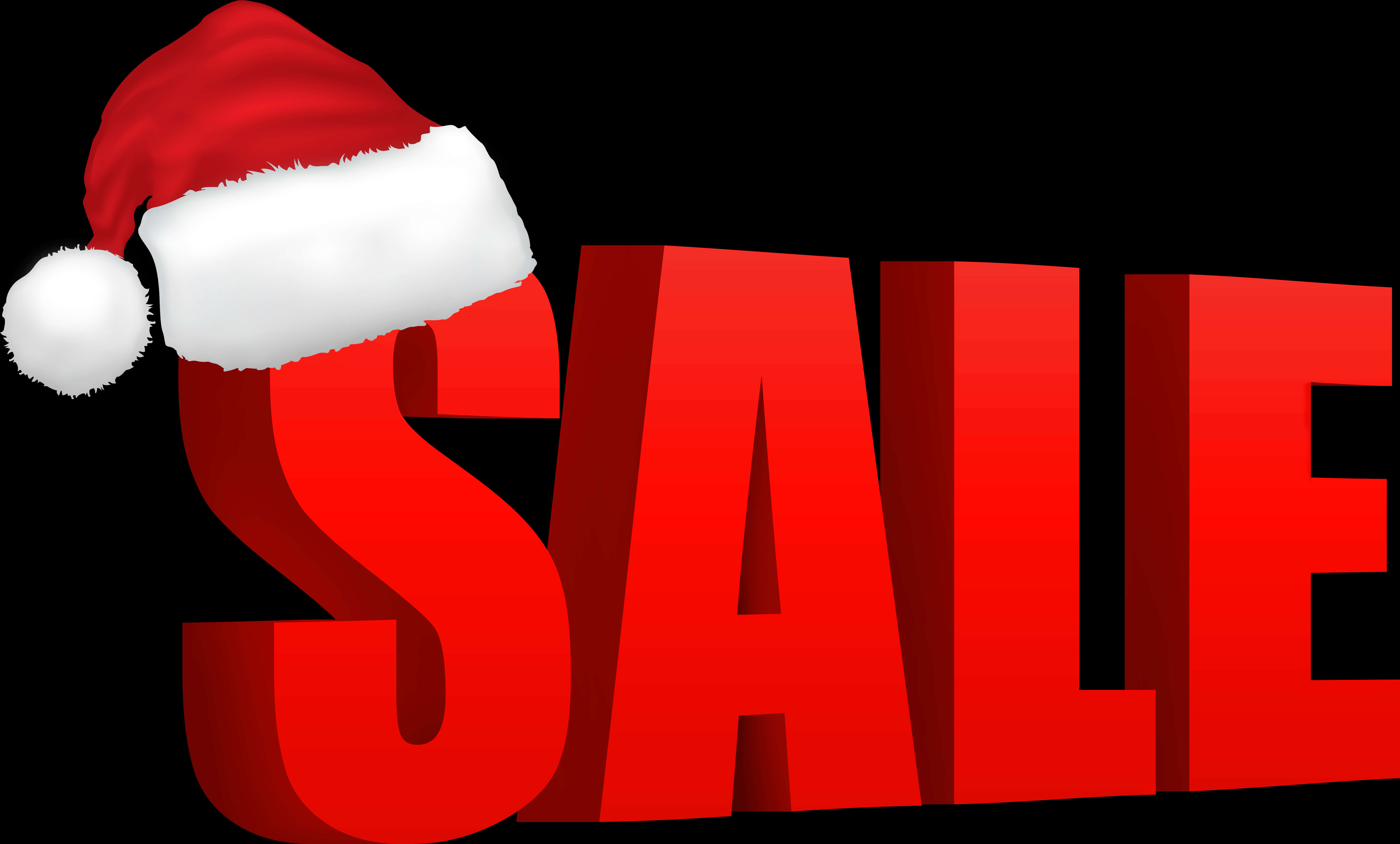 Christmas Sale Santa Hat PNG with transparent background