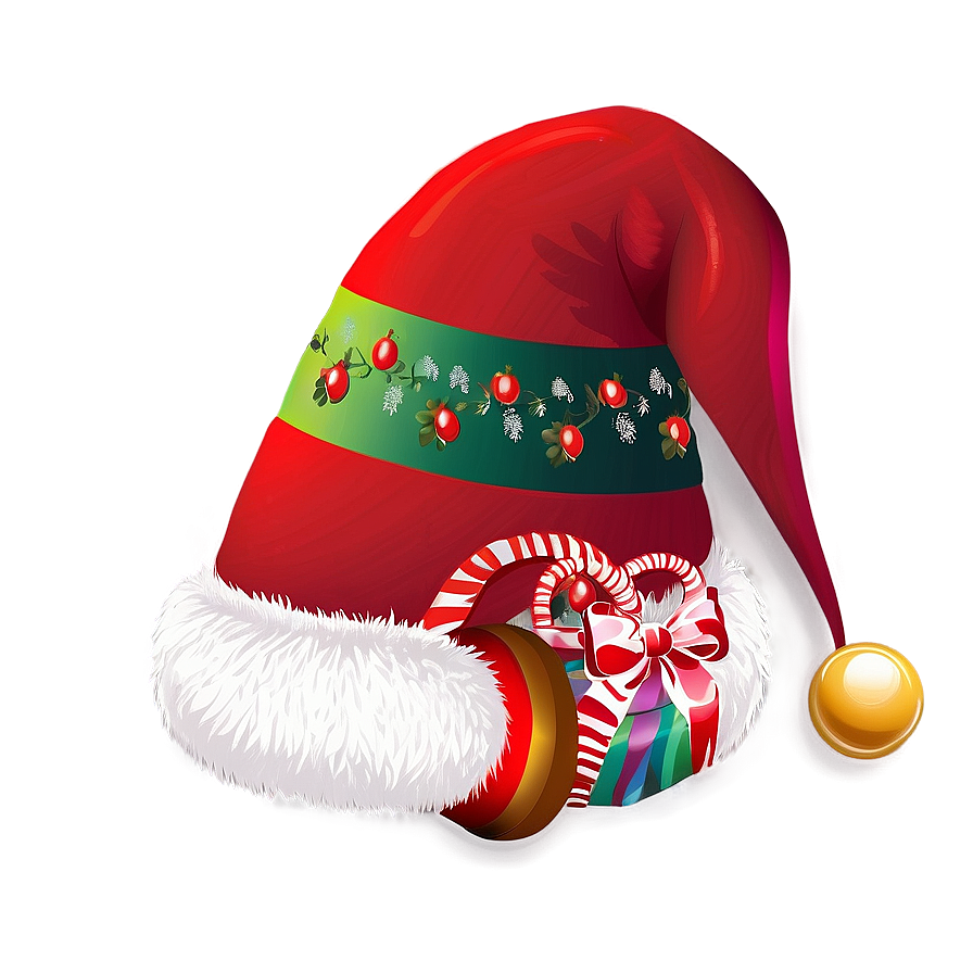 Christmas Santa Hat PNG fuf PNG image with a transparent background, free high-resolution download