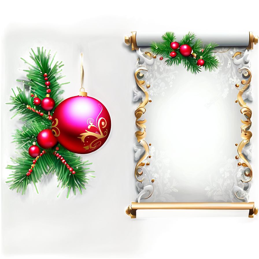 Christmas Scroll Banner Message Png Qnj6